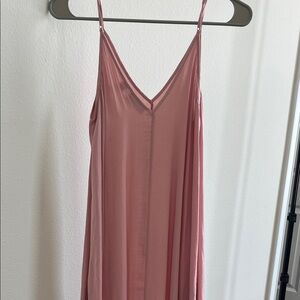 Van Winkle & Co. Mauve Pink Slip Dress with V-Neck